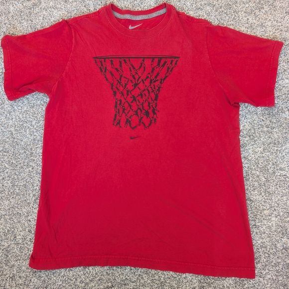 Nike Other - Vtg Nike Basketball Players Net Cotton Tshirt Red/Black Boys Size XL Y2K